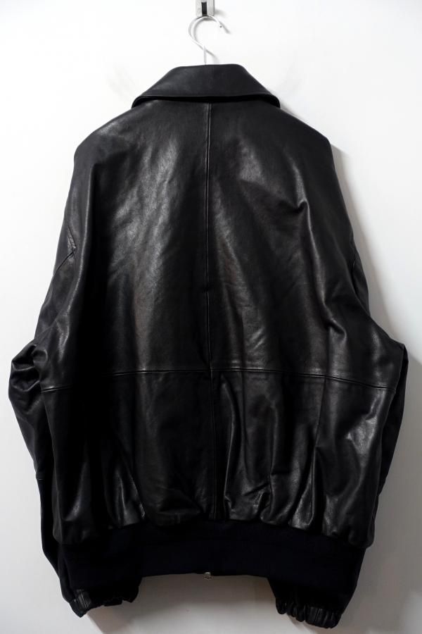 ssstein(シュタイン)/LEATHER ZIP SHORT JACKET/BLACK CONCRETE RIVER