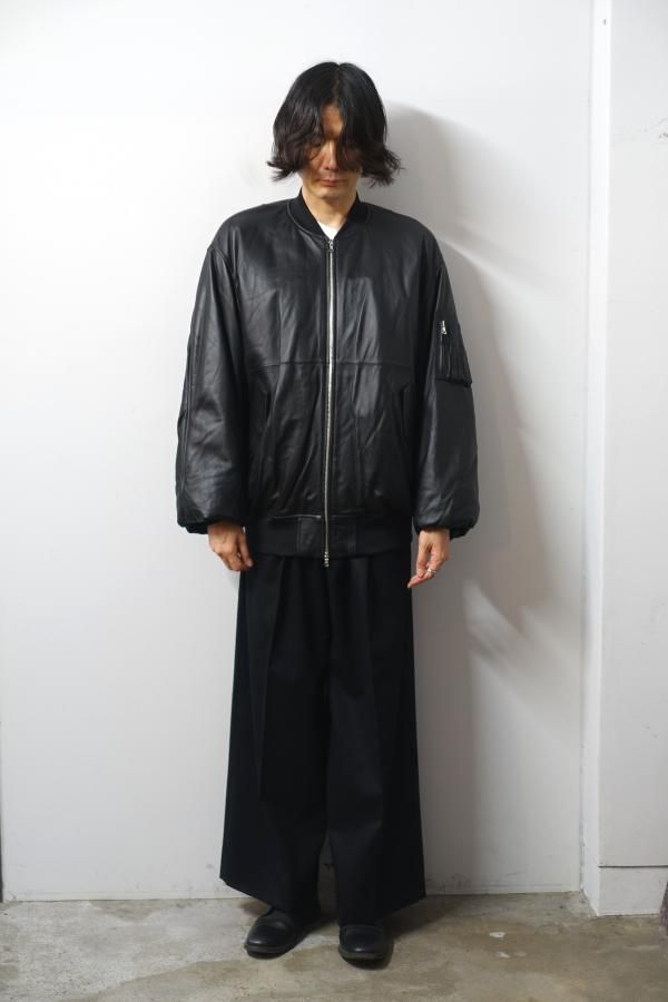 ssstein(シュタイン)/LEATHER FLIGHT JACKET/BLACK CONCRETE RIVER