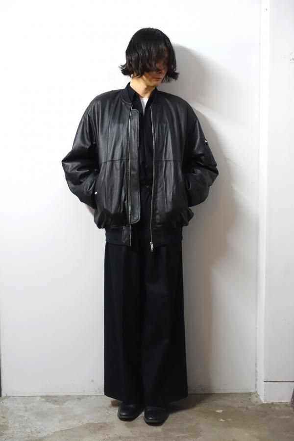 ssstein(シュタイン)/LEATHER FLIGHT JACKET/BLACK CONCRETE RIVER