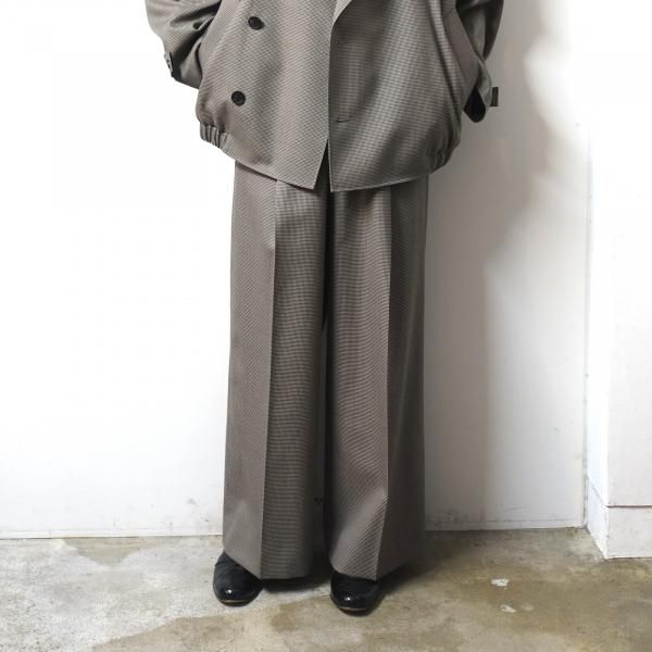 ssstein(シュタイン)/DOUBLE WEAVE HOUNDSTOOTH EXTRA WIDE TROUSERS