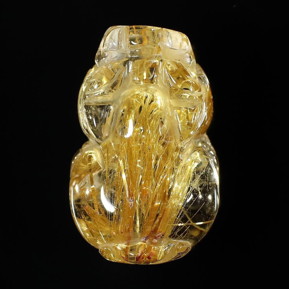 偏財運を高める風水アイテム】タイチンルチルクォーツ 貔貅(ヒキュウ