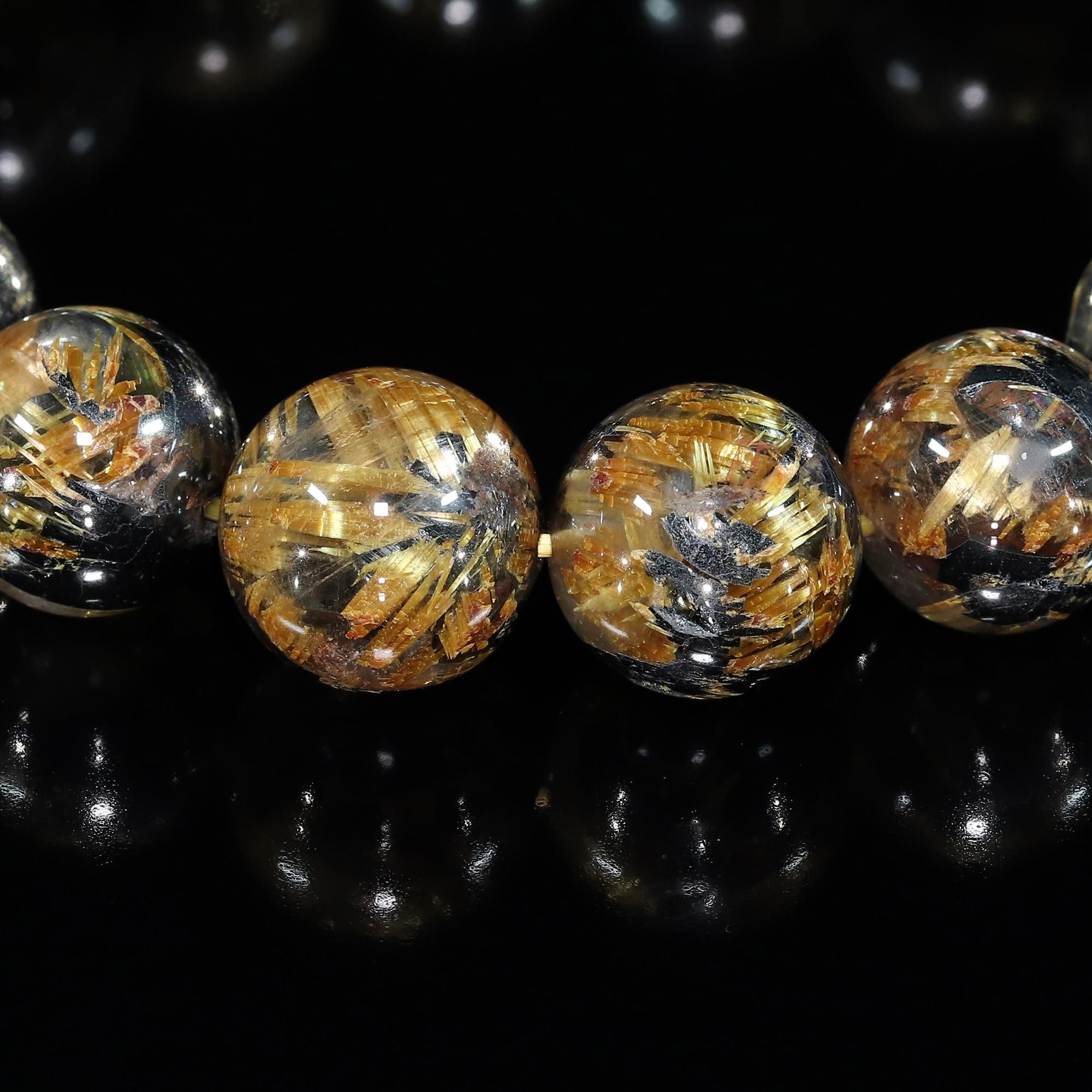 最高品質/力強さを感じる群晶タイプ】太陽放射タイチンルチルクォーツ