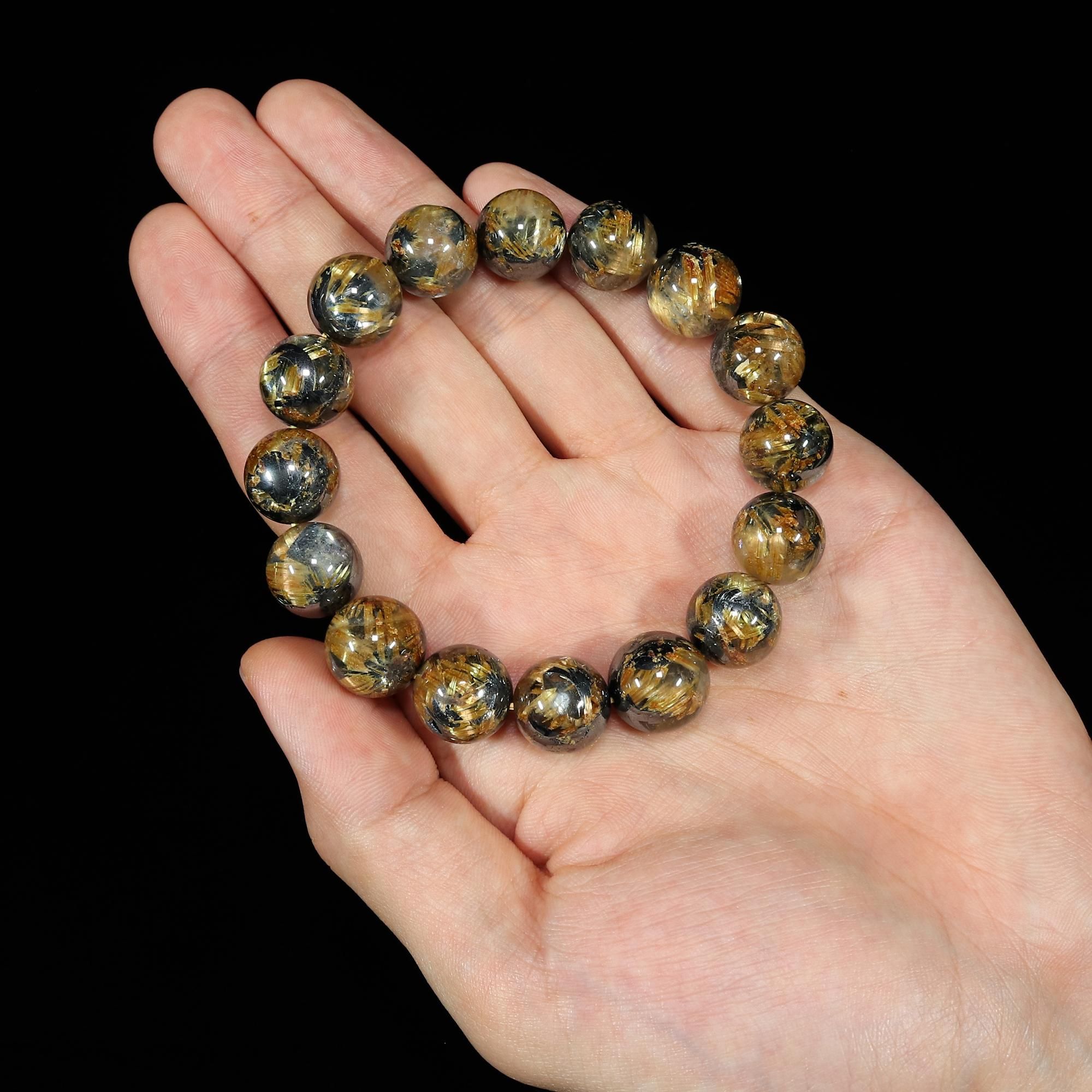 最高品質/力強さを感じる群晶タイプ】太陽放射タイチンルチルクォーツ