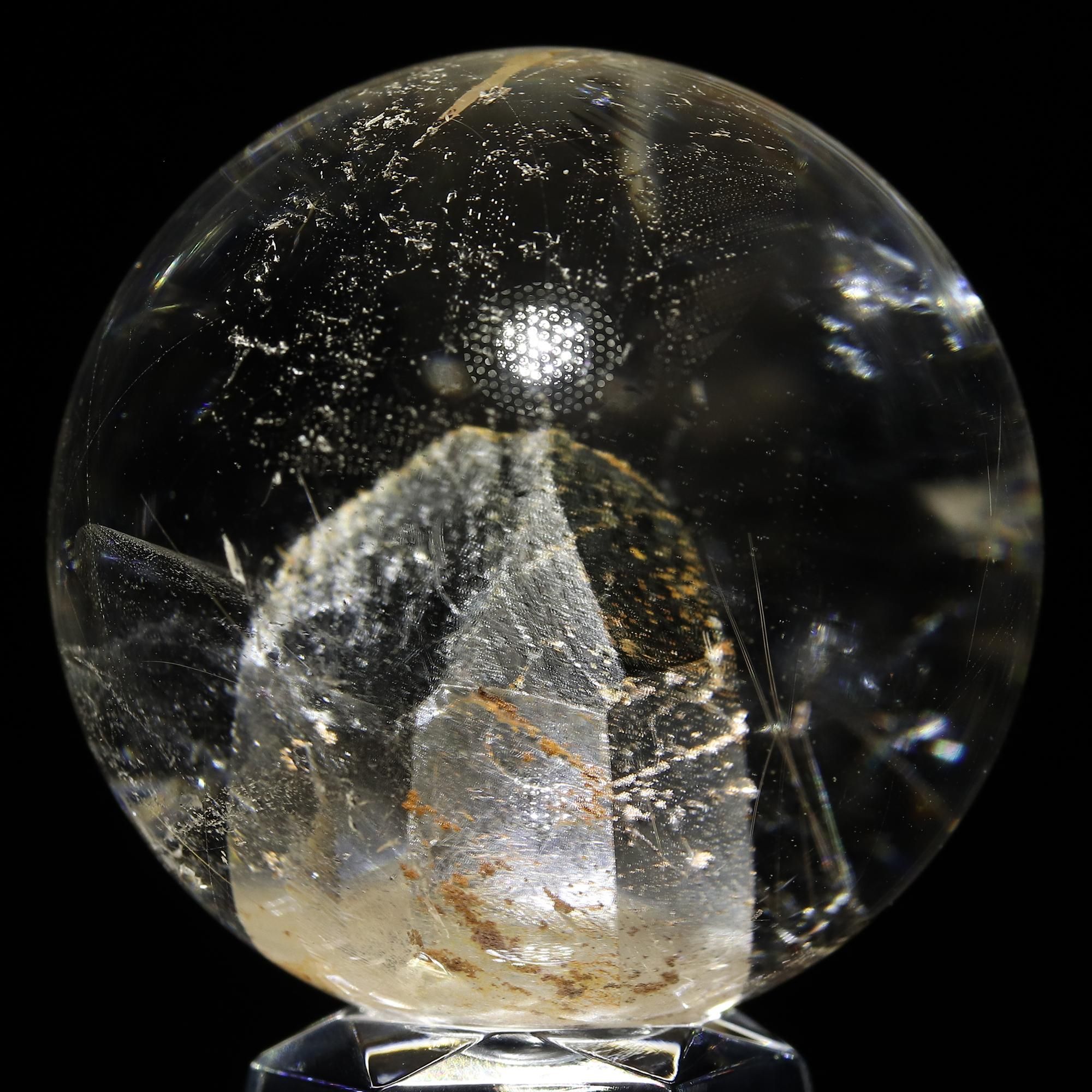 超入手困難/これぞ貫入水晶!/見応えのある大きな水晶ポイントを内包