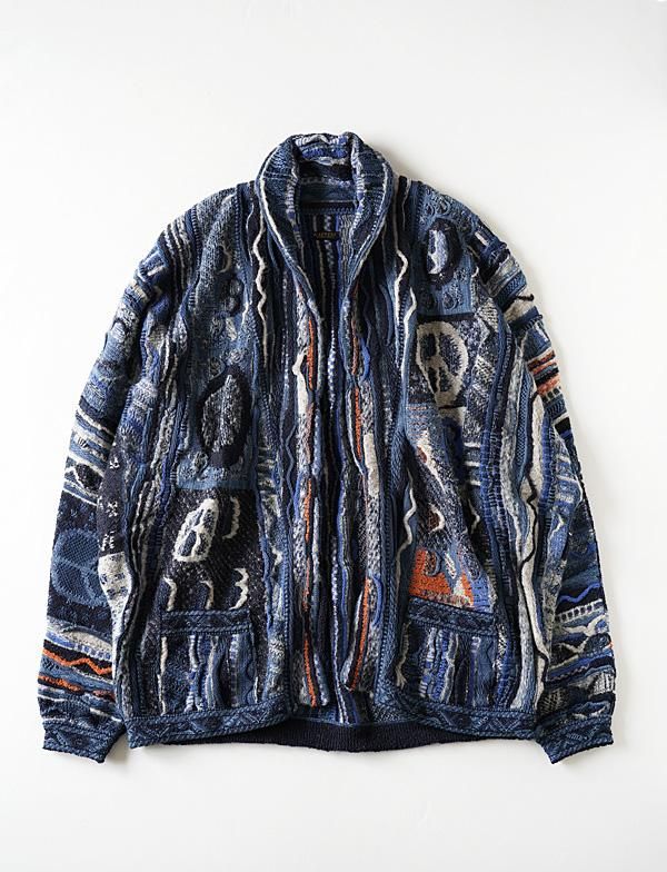 KAPITAL - 7Gニット BORO GAUDYカーディガン - BLUE NEON