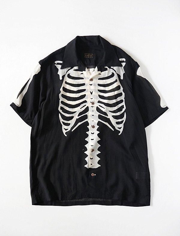 KAPITAL - シルクレーヨンBONEpt アロハシャツ - BLUE NEON