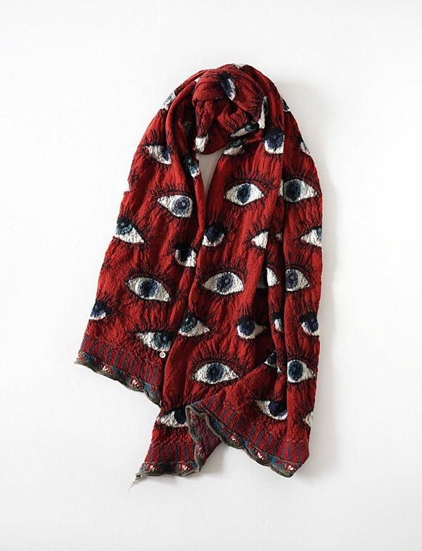 KAPITAL - 縮絨ウール SPEAKEASYマフラー - BLUE NEON