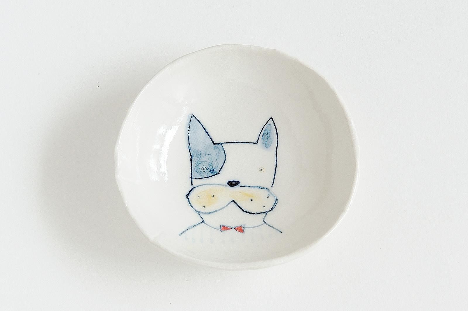 どうぶつ絵皿 犬 - フレンチブルドック - 草舟オンラインショップ