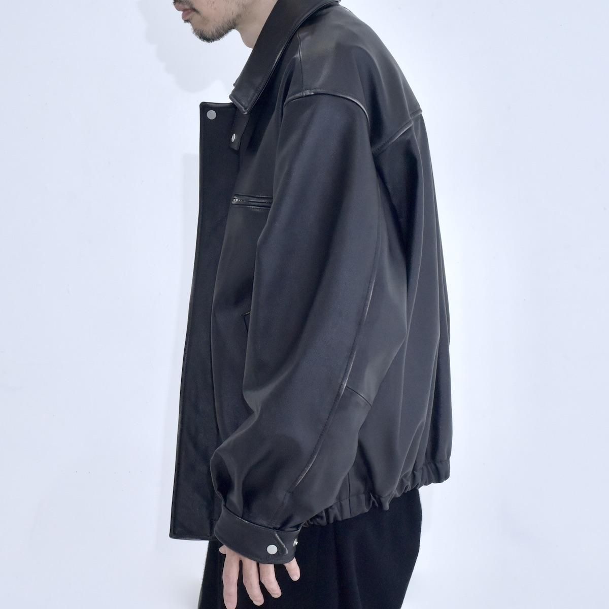 ssstein | Cow Leather Vintage Zip Jacket - FFC.