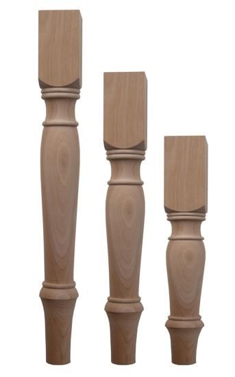 85角 テーブル脚 ろくろデザインA 金具無 単品一本 - 【木の脚ドット