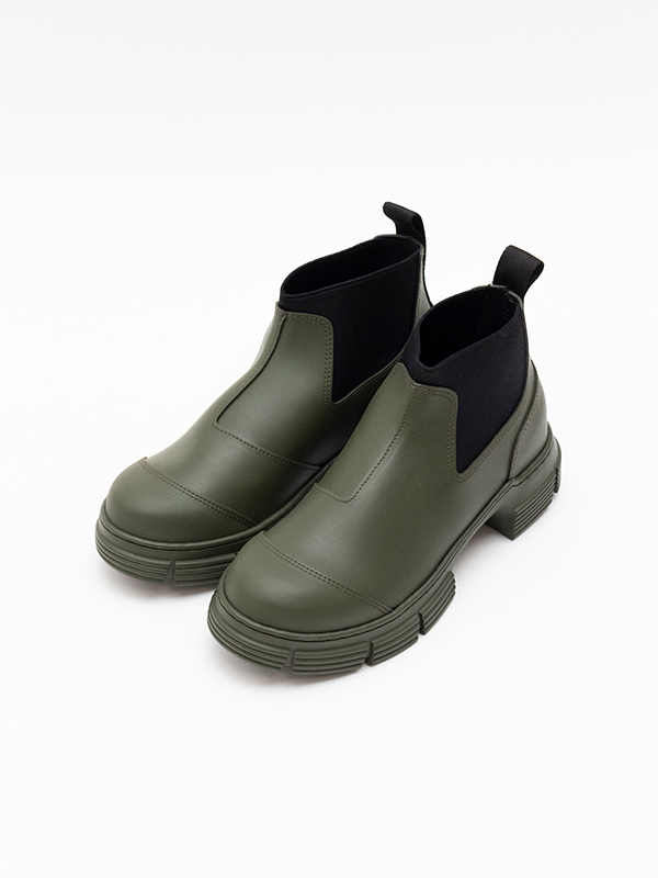 Recycled rubber crop city boot-リサイクルラバークロップシティー