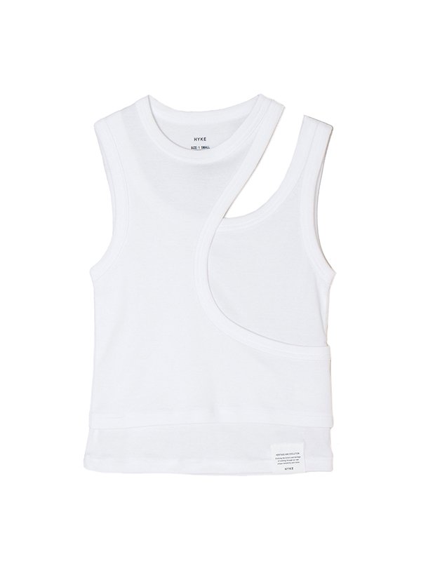 LAYERED TANK TOP-レイヤードタンクトップ-HYKE（ハイク）通販| st company