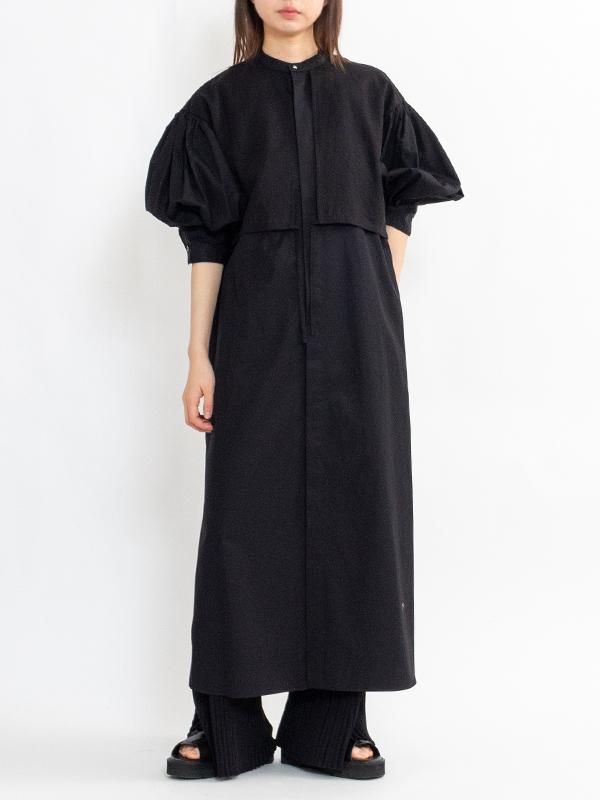 COTTON BALLOON SLEEVE DRESS-コットンバルーンスリーブドレス-HYKE