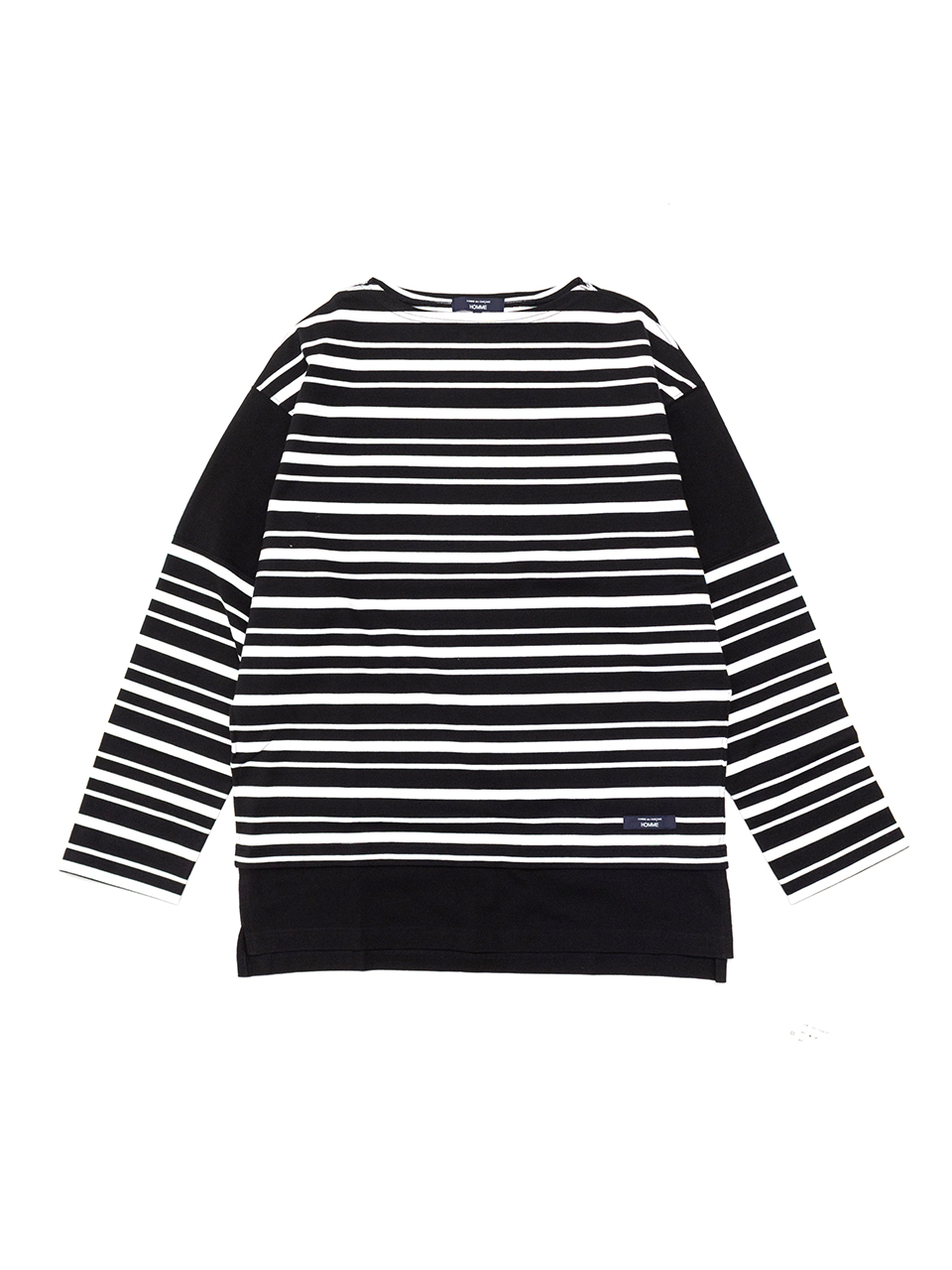 Cotton jersey striped long sleeve T-shirt-コットンジャージ