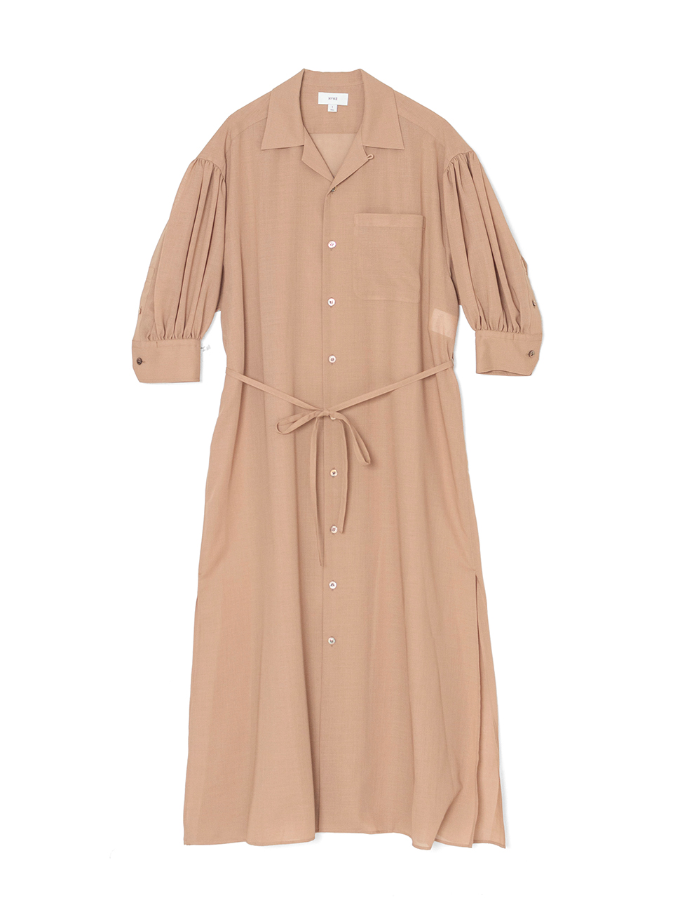 T/W VOILE BALLOON SLEEVE DRESS-ボイルバルーンスリーブドレス-HYKE