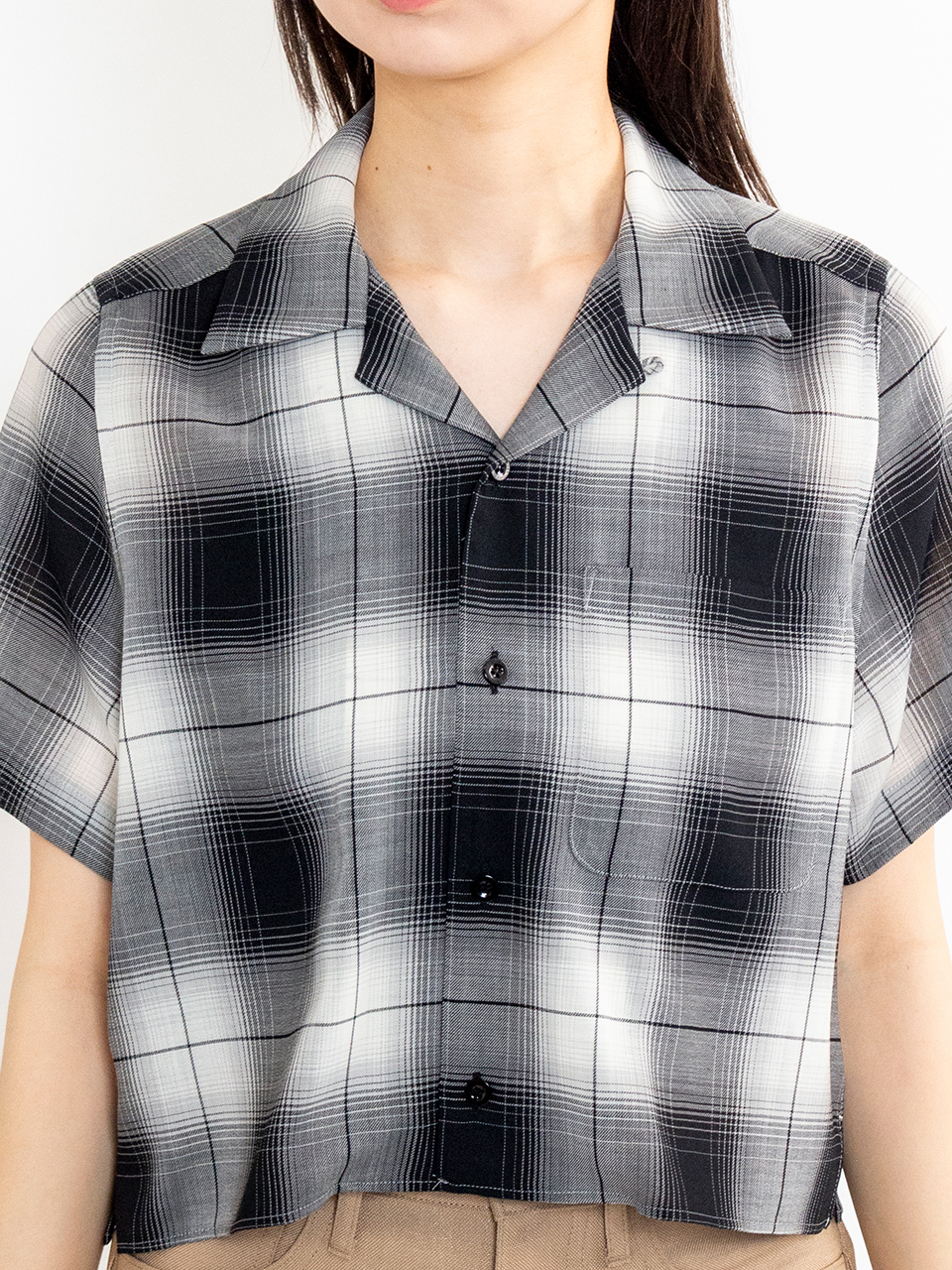 T/W OMBRE CHECK SHIRT-オンブレチェックシャツ-HYKE（ハイク）通販