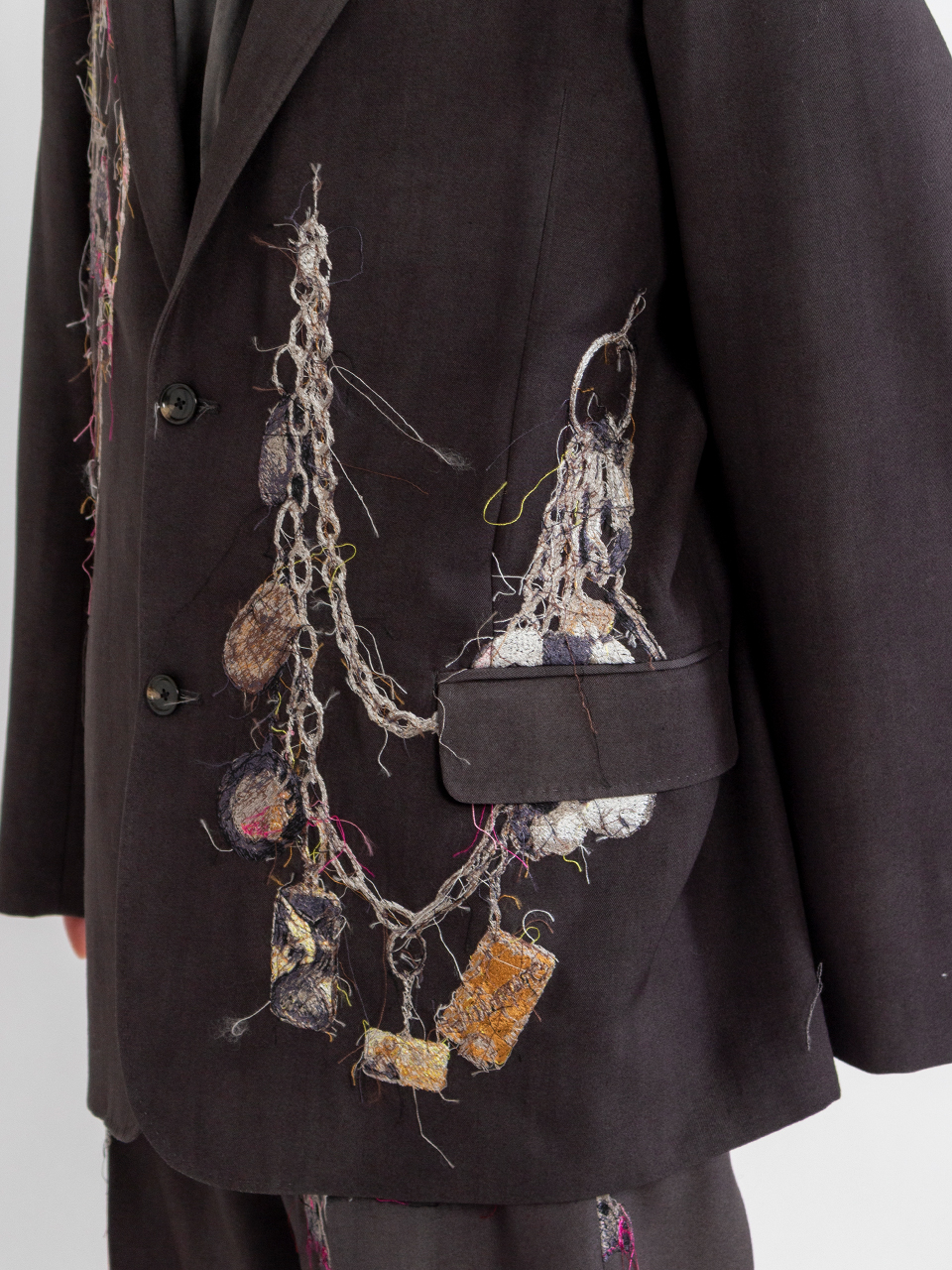 EMBROIDERED CHAIN TAILORED JACKET-エンブロイダードチェーン