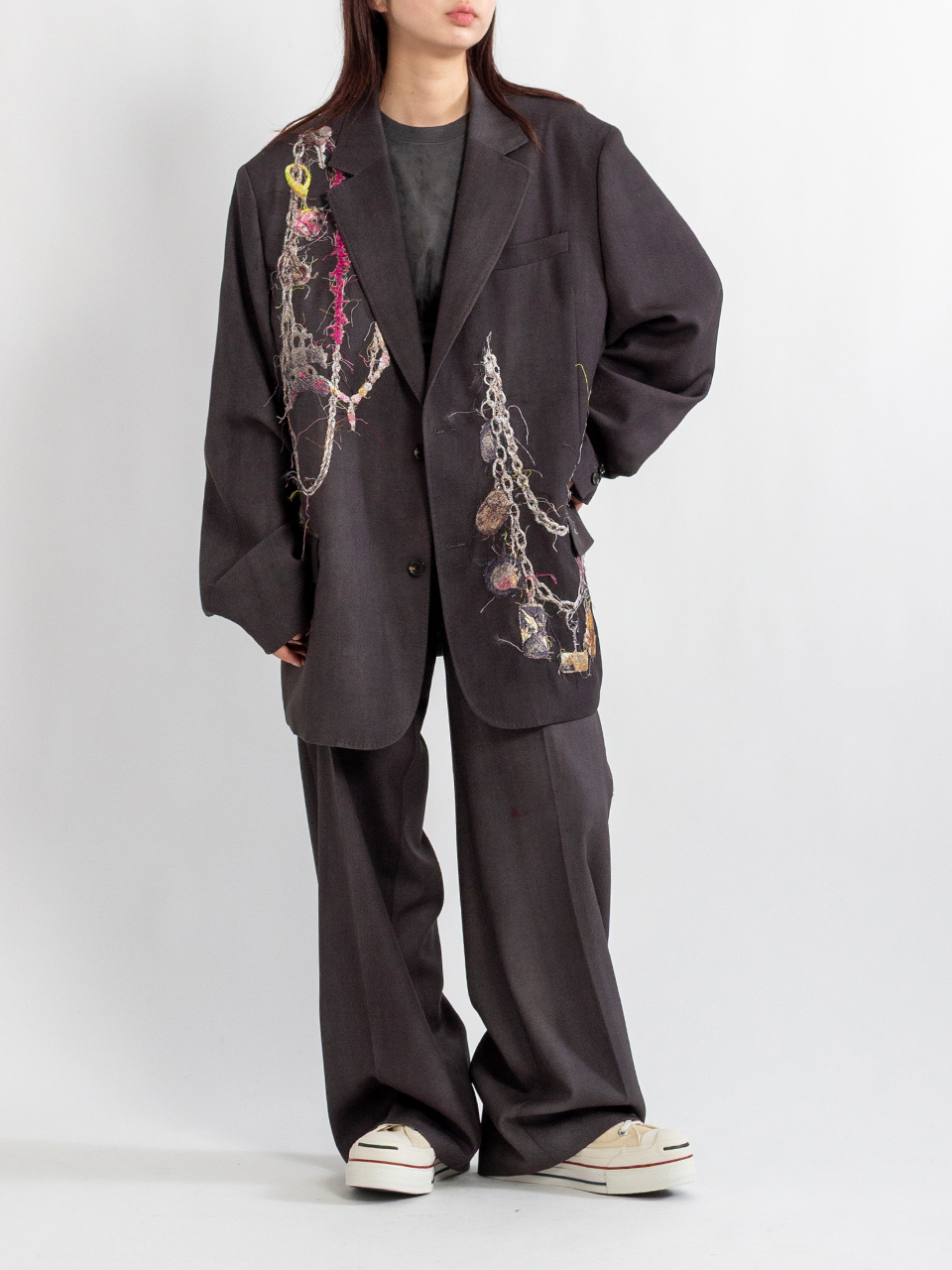 EMBROIDERED CHAIN TAILORED JACKET-エンブロイダードチェーン