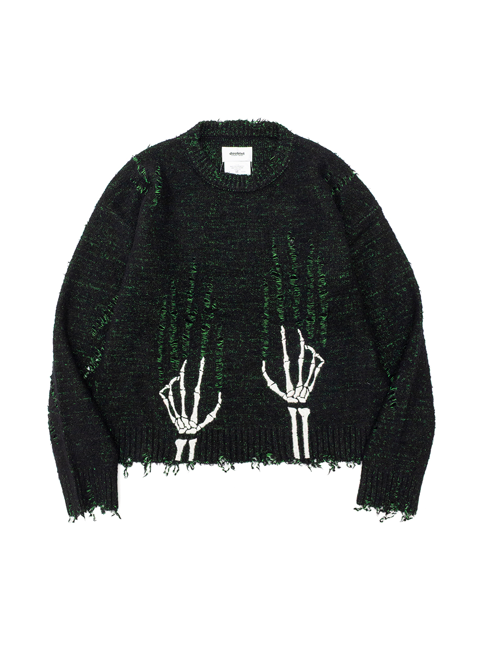 SKELTON SCRATCH KNIT PULLOVER-スケルトンスクラッチニットプル