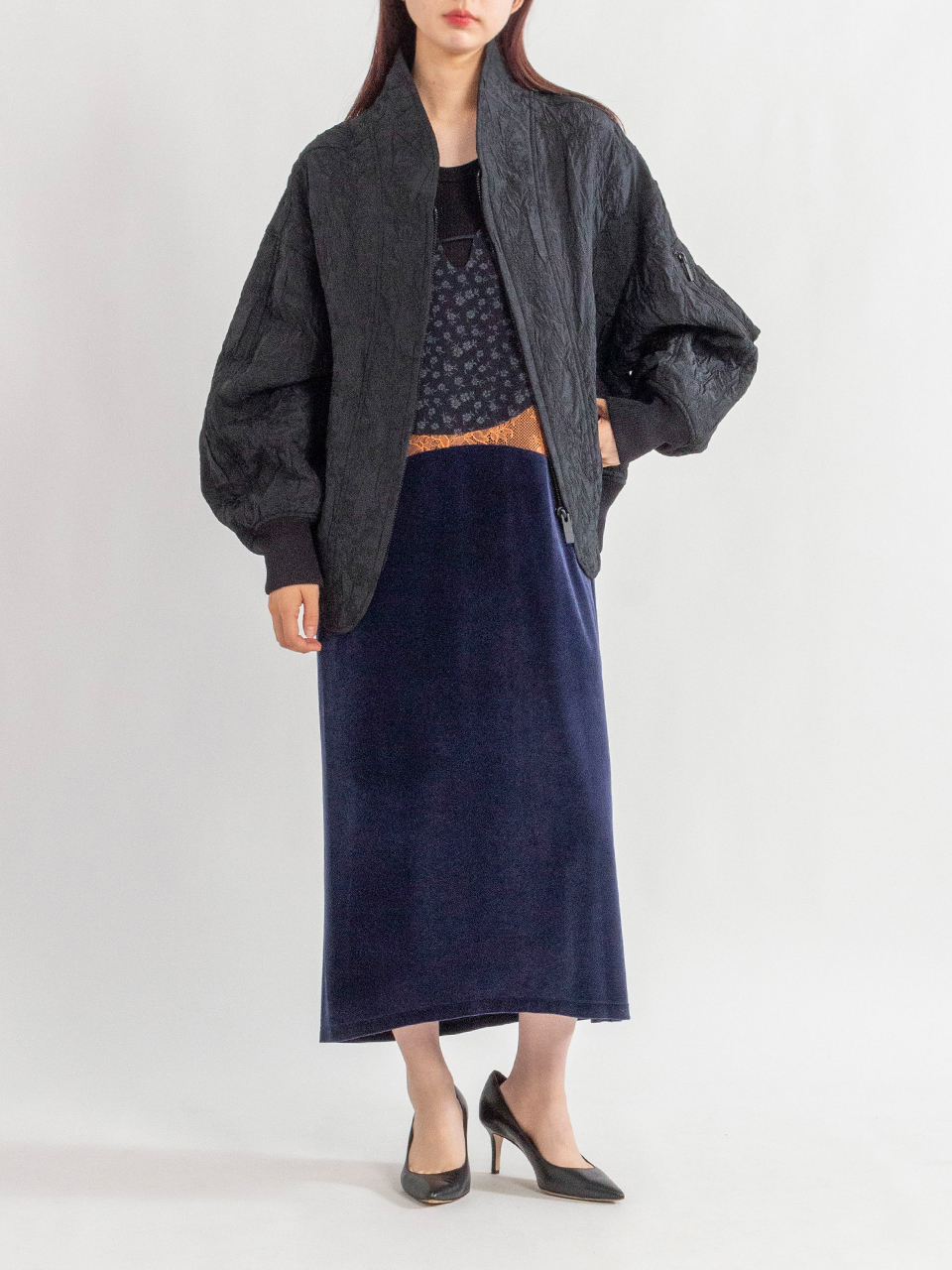 Floral Jacquard Triple Cloth Jacket-フローラルジャカードトリプル