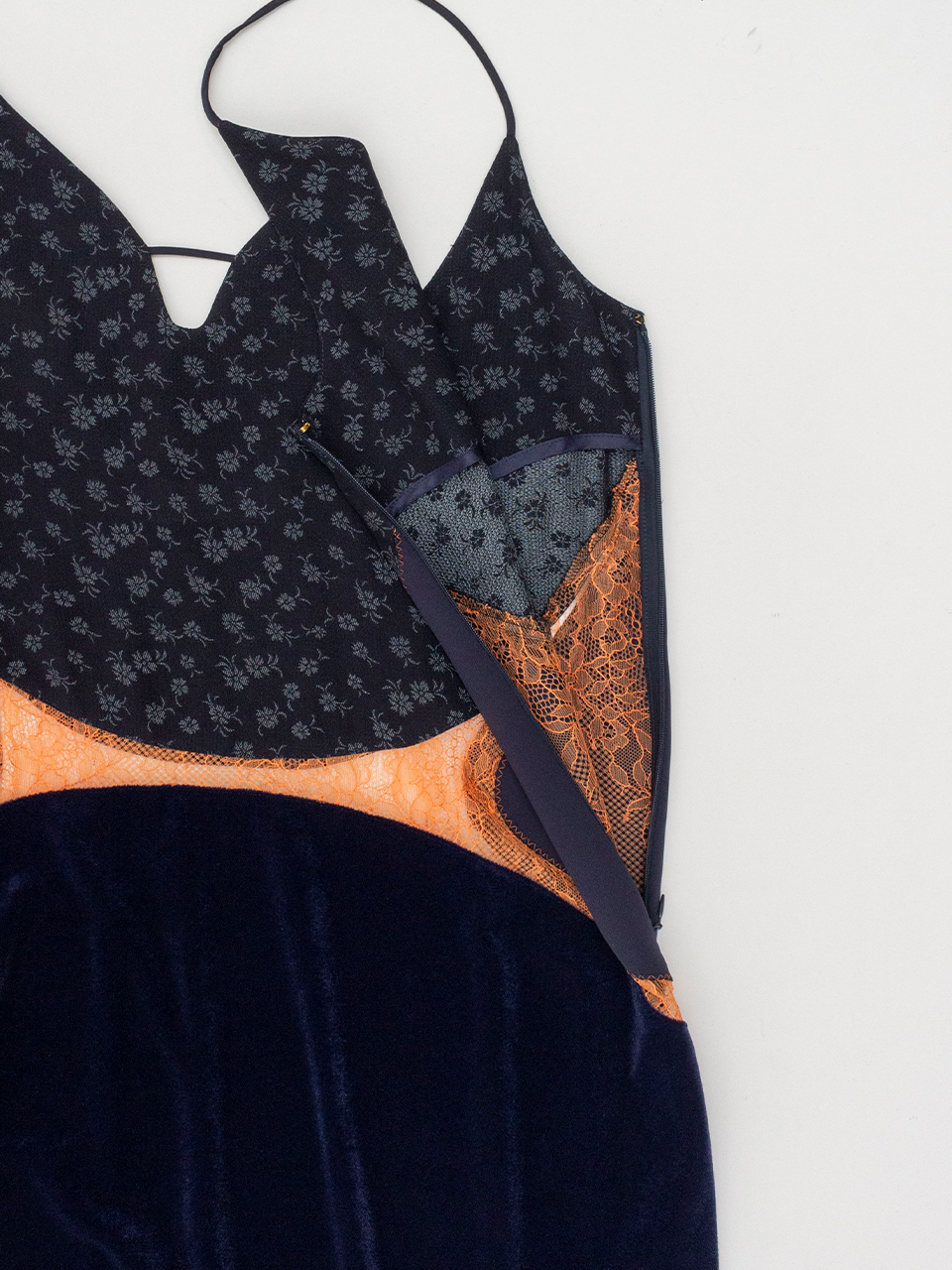 Cupro Triacetate Floral Jacquard Camisole Dress-キュプロ