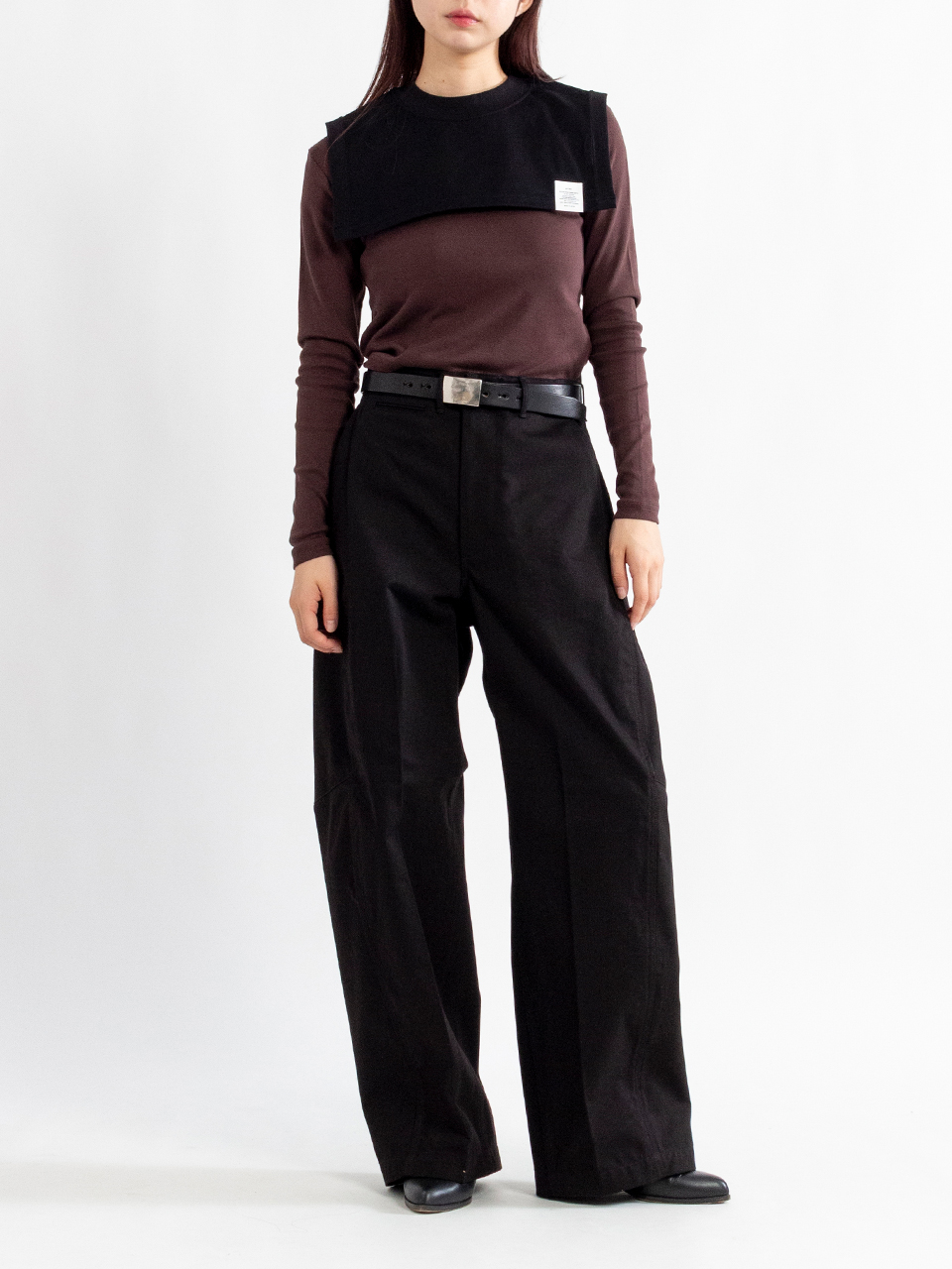 BARREL LEG CHINO PANTS-バレルレッグチノパンツ-HYKE（ハイク）通販