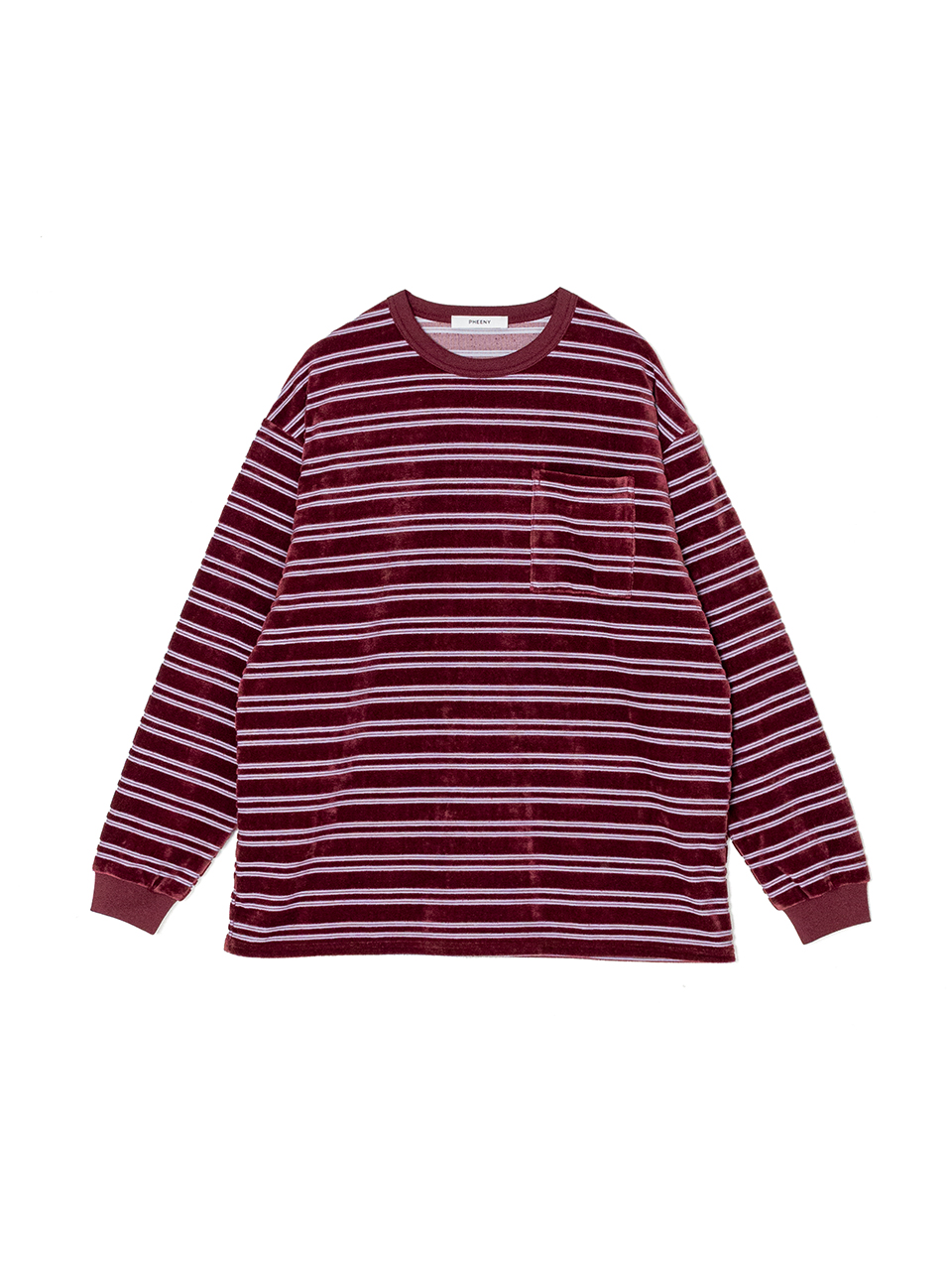 Velvet border L/S-ベルベットボーダーロングスリーブ-PHEENY