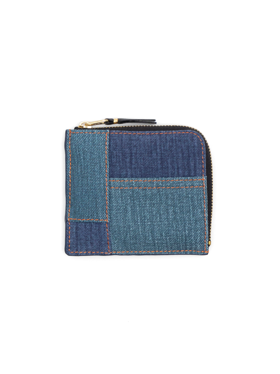 DENIM POCKET LEATHER WALLET-L LINE-デニムポケットレザーウォレットL