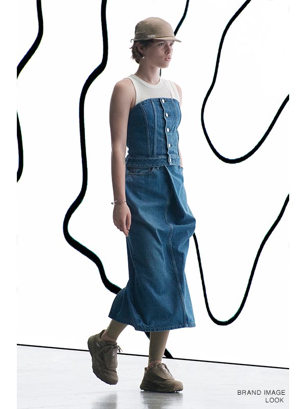 DENIM STRAPLESS TOP-デニムストラップレストップ-HYKE（ハイク）通販