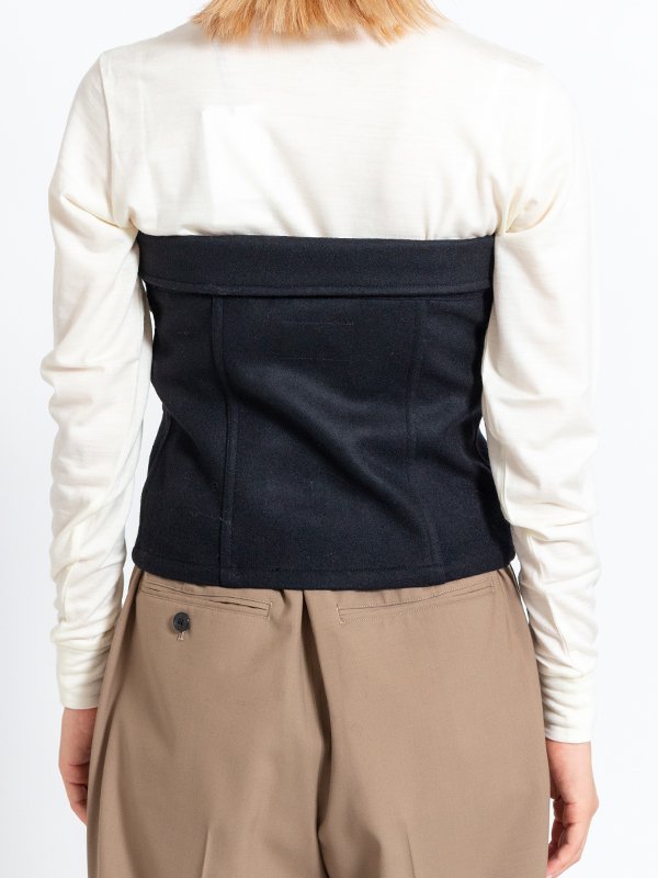 WOOL STRAPLESS TOP-ウールストラップレストップ-HYKE（ハイク）通販