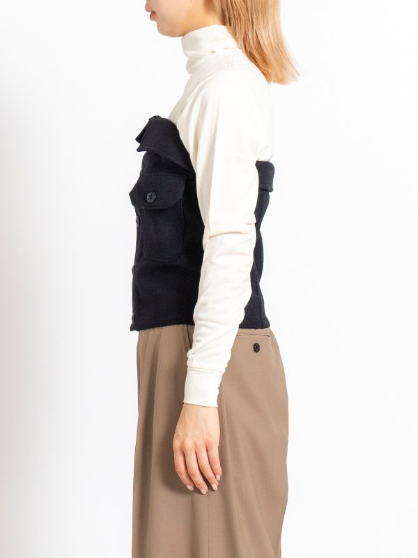 WOOL STRAPLESS TOP-ウールストラップレストップ-HYKE（ハイク）通販