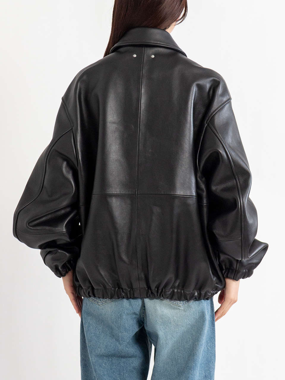 SHEEP LEATHER ZIP SHORT JACKET-シープレザージップショート