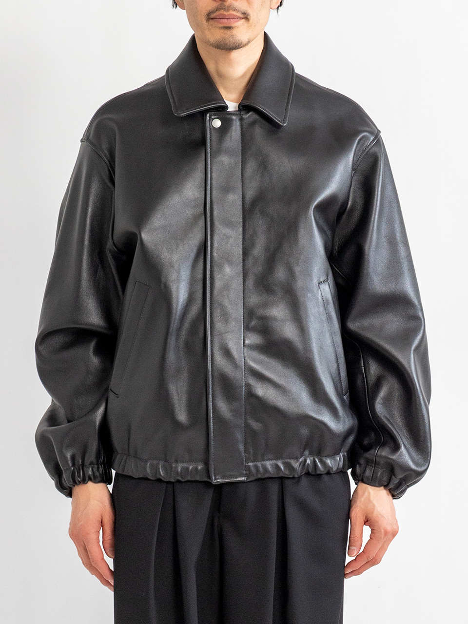 SHEEP LEATHER ZIP SHORT JACKET-シープレザージップショート