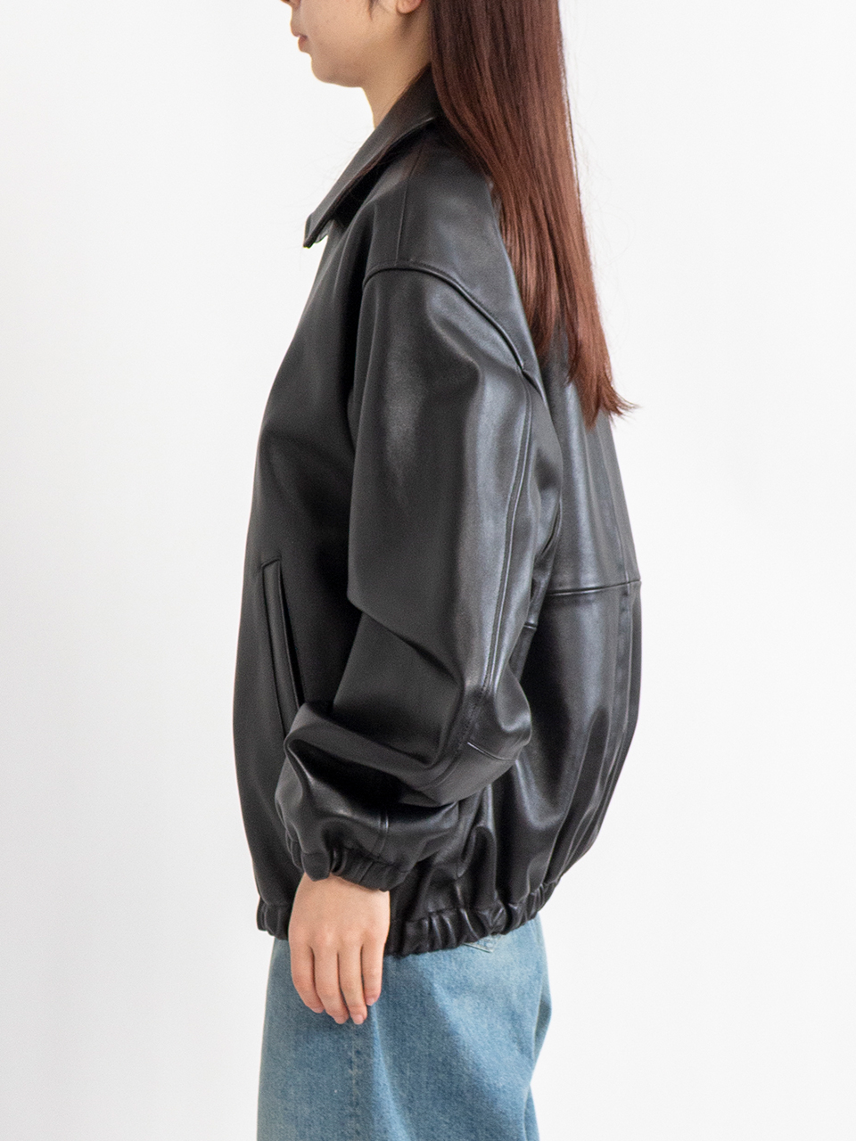 SHEEP LEATHER ZIP SHORT JACKET-シープレザージップショート
