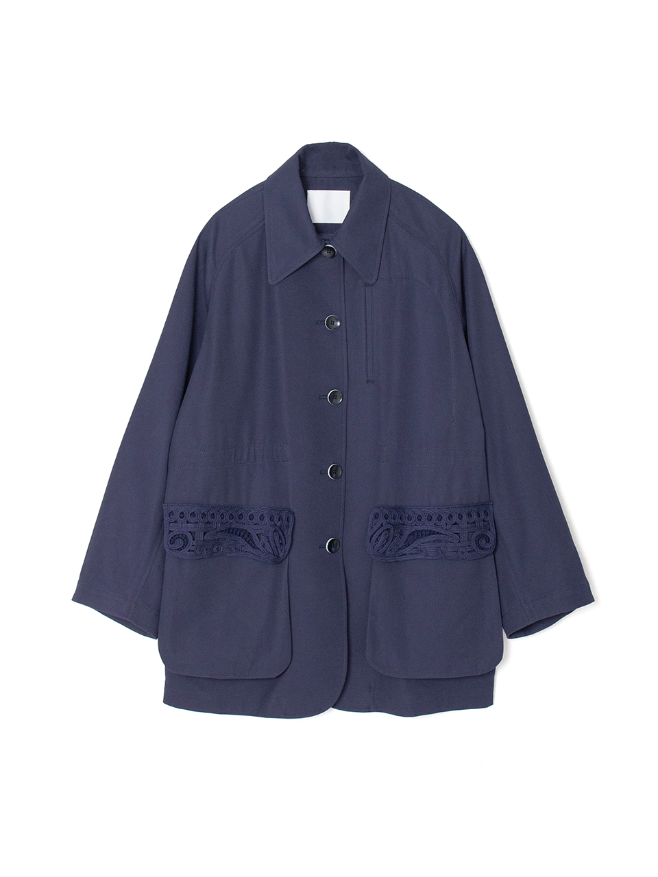 Cording Embroidery Detailed Middle Length Jacket-コーディングエン