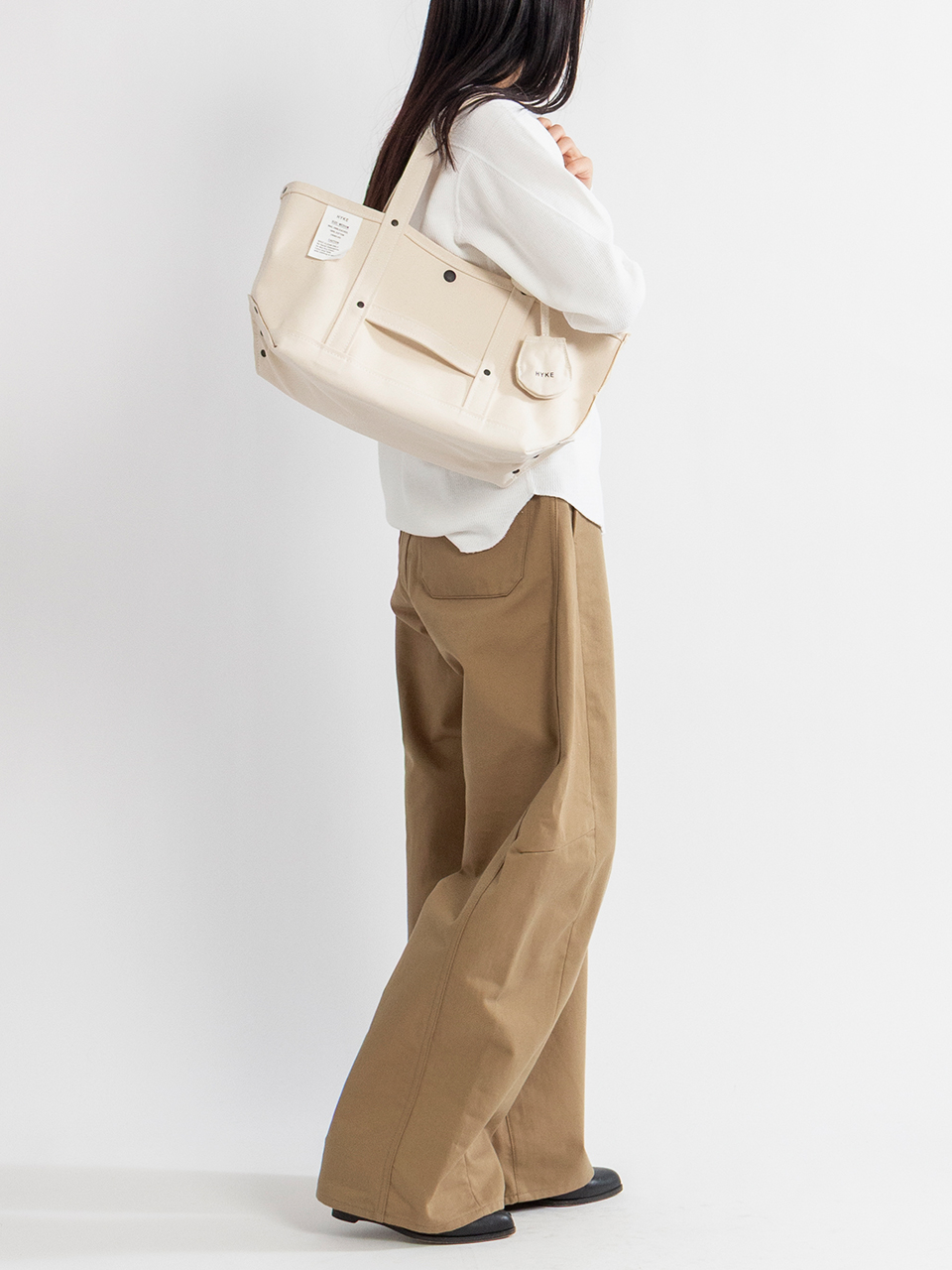 TOTE BAG(MEDIUM)-トートバッグ(ミディアム)-HYKE（ハイク）通販| st