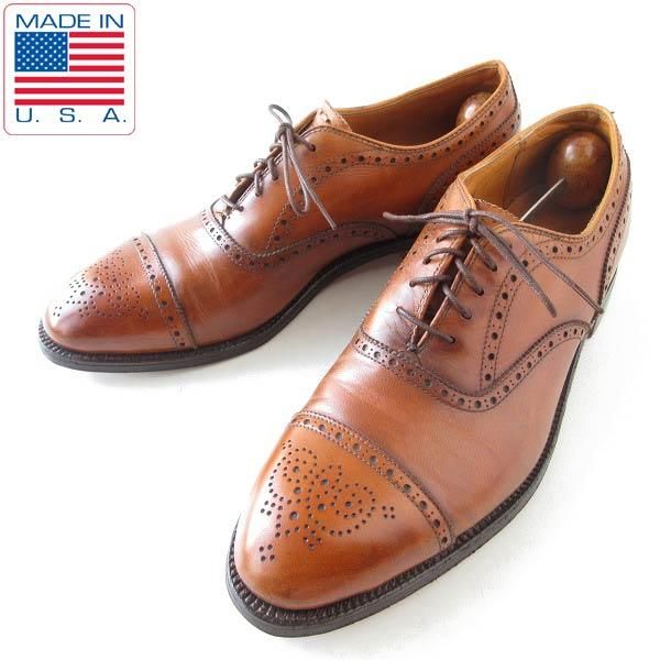 USA製 Alden オールデン #911 セミブローグ シューズ 茶系 26cm