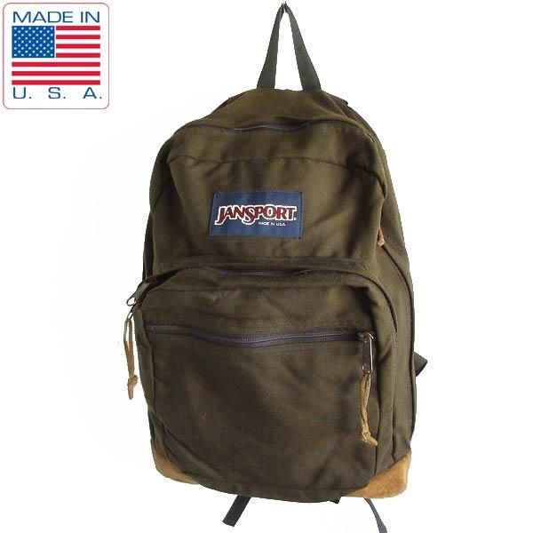 80's/USA製/JANSPORT/ボトムレザー/リュックサック/茶系/デイパック