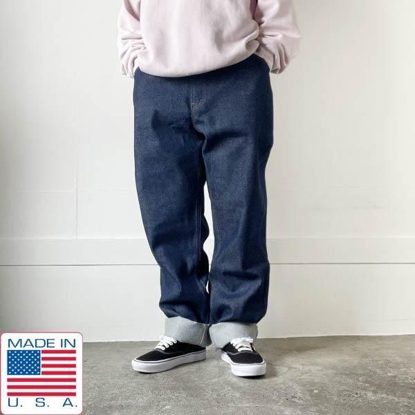 新品 80s USA製 SADDLE KING KEY リジット デニム ジーンズ W46 濃紺