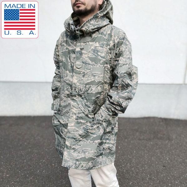 新品/実物/米軍/タイガーカモ/迷彩/レインパーカー【M】ミリタリー