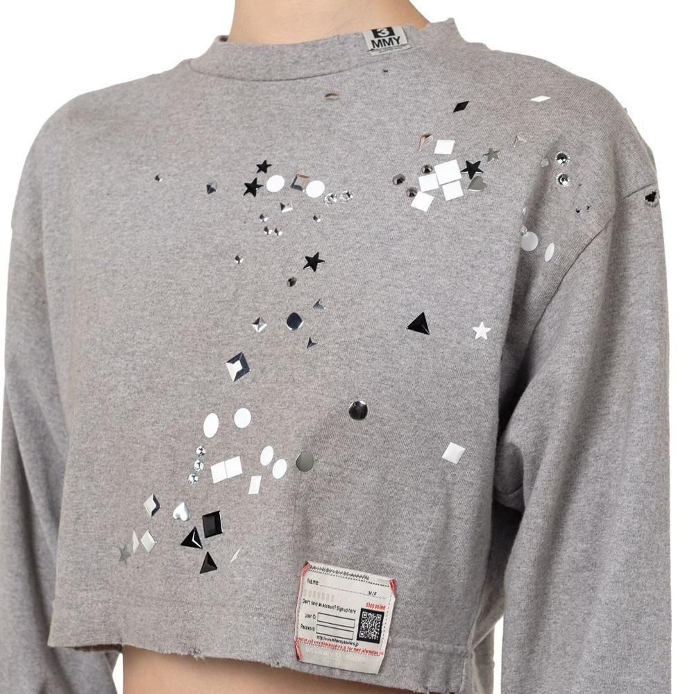 Maison MIHARA YASUHIRO】 EMBELLISHED DISTRESSED LONG SLEEVES MINI