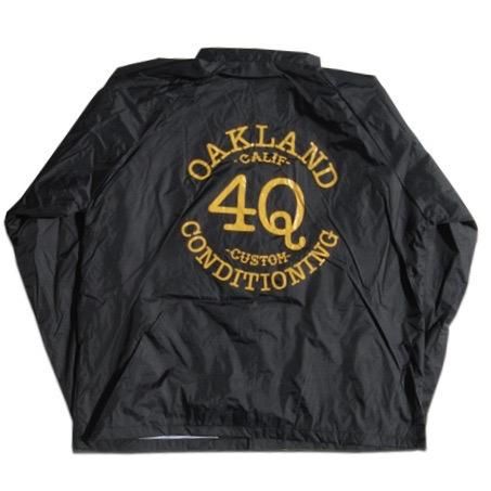 4Q CONDITIONING / LOGO COACH JACKET (BLACK / YELLOW) - CANVAS