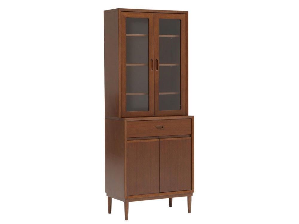 カリモク60+ ガラストップキャビネットウォールナット色 | Plain Table