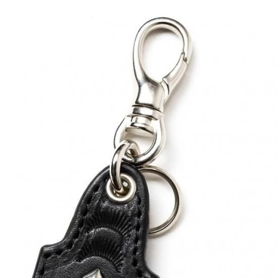 CALEE STUDS LEATHER KEY RING - FLOATER