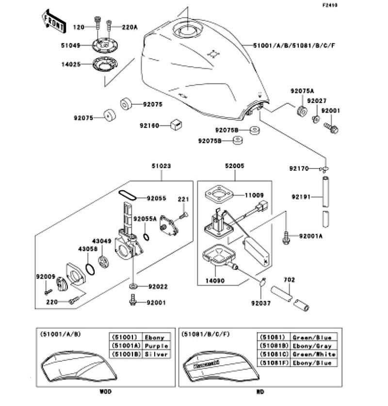 ZRX1100 1998(ZR1100-C2) 純正フューエルタンク / ZRX1100 - Kawasaki