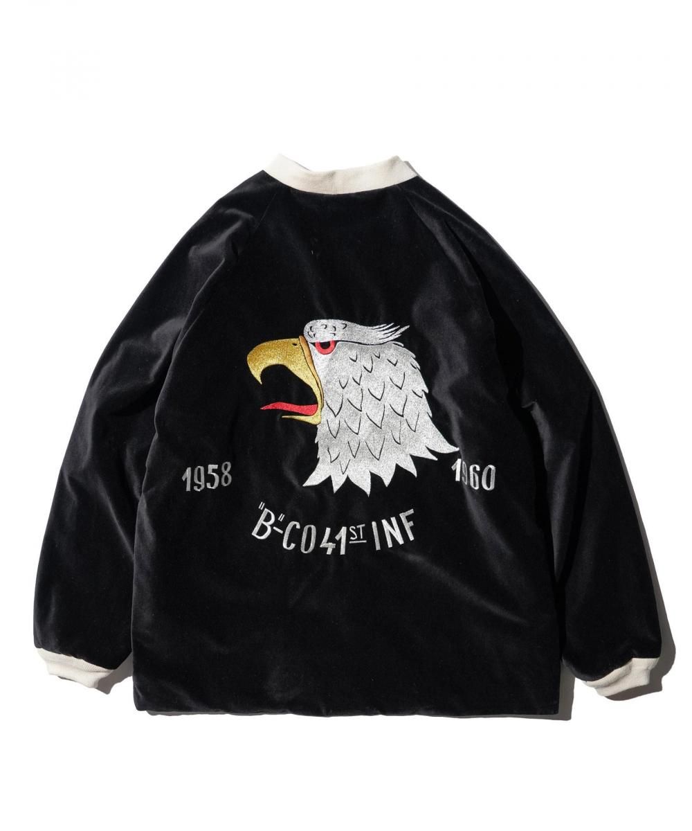 Cloveru with PENNEY'S / VELOUR SOUVENIR REVERSIBLE JACKET EAGLE & GIRL