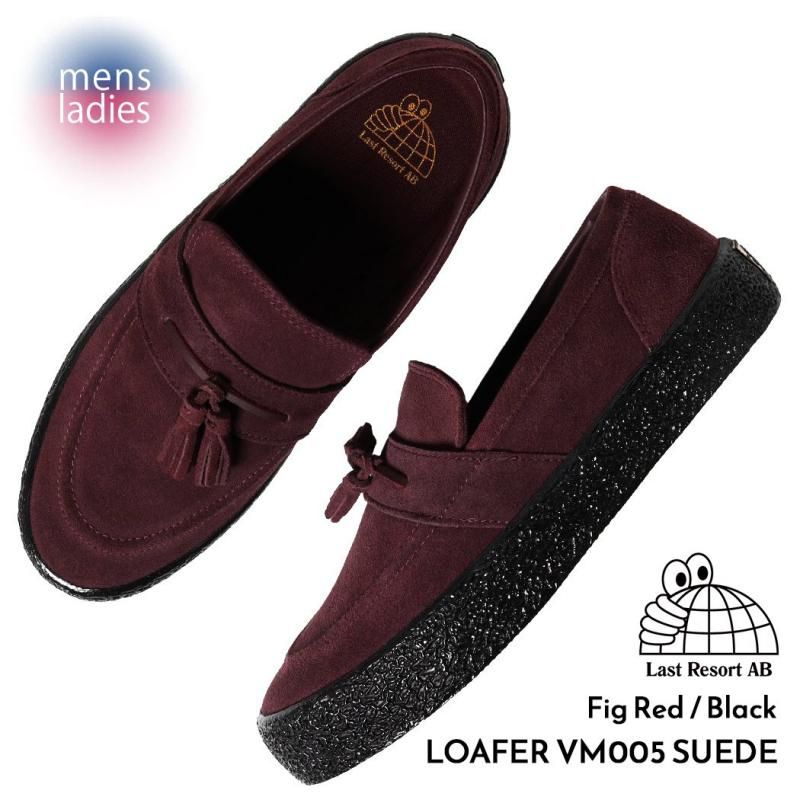 LAST RESORT AB LOAFER VM005 SUEDE Fig Red / Black ラストリゾート