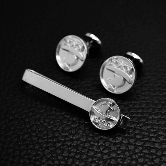 銀製 オーダーメイドネクタイピン|カフスボタンセット - 工房史
