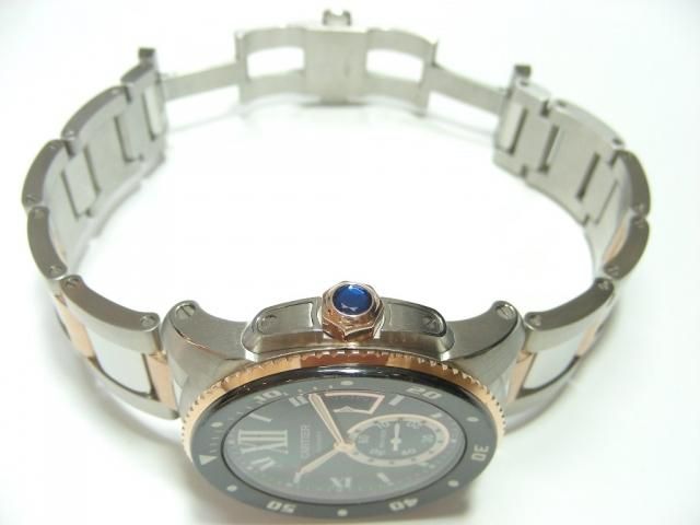 カルティエ カリブル・ドゥ・カルティエ ダイバー PGコンビ - 腕時計