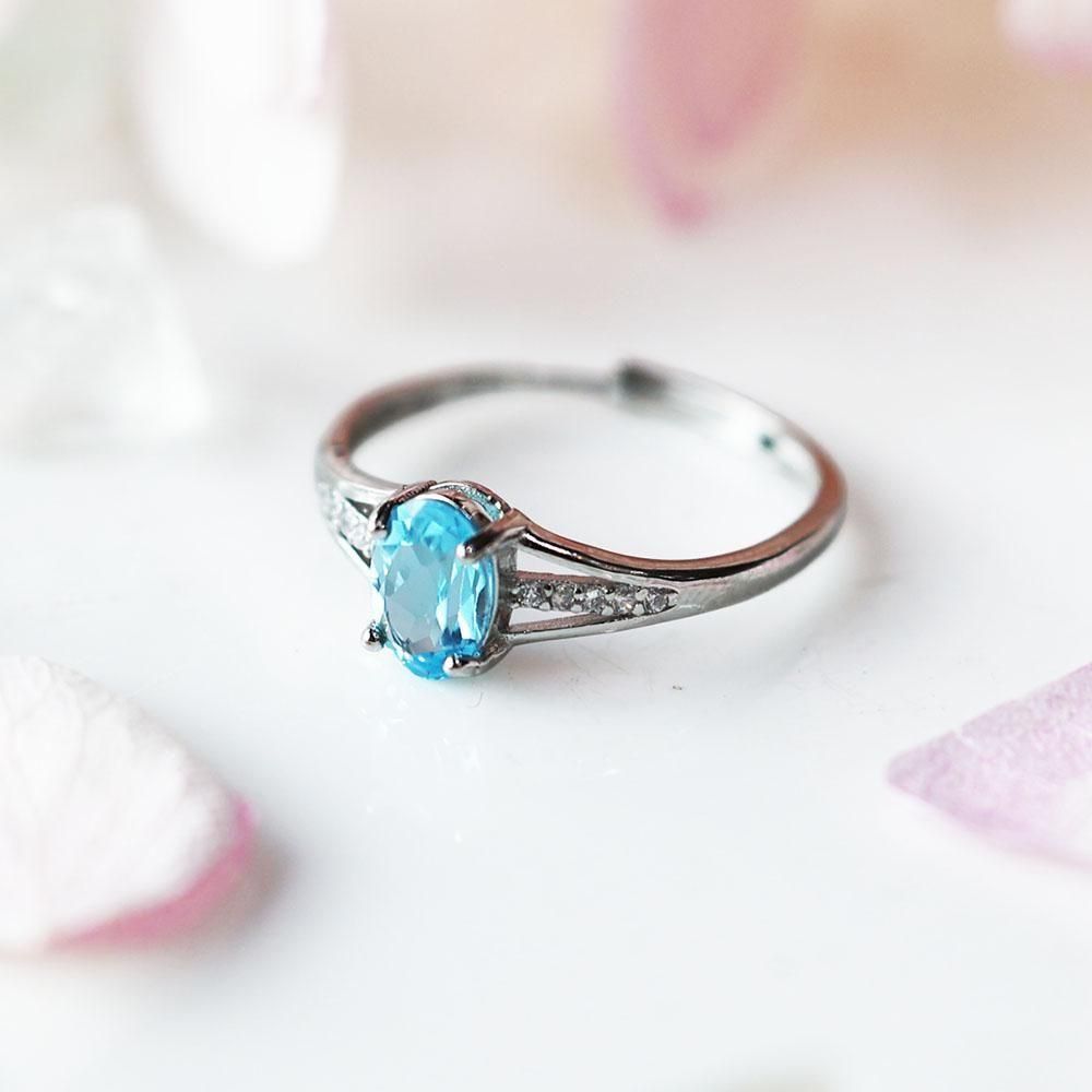 ブルートパーズの指輪 - 海福雑貨通販部